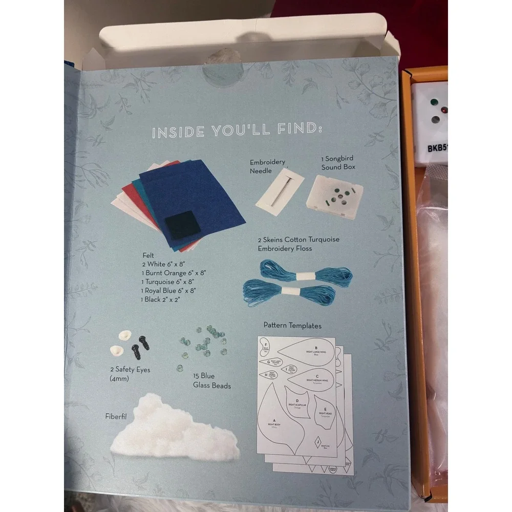 Stitch + Sound Sew a Singing Bluebird Felt Craft Kit with Sound Box New